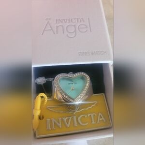 Invicta Angel Heart-Shaped Silver and Mint Watch. Valentines Day!!